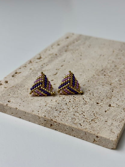 Triangle Studs Handwoven