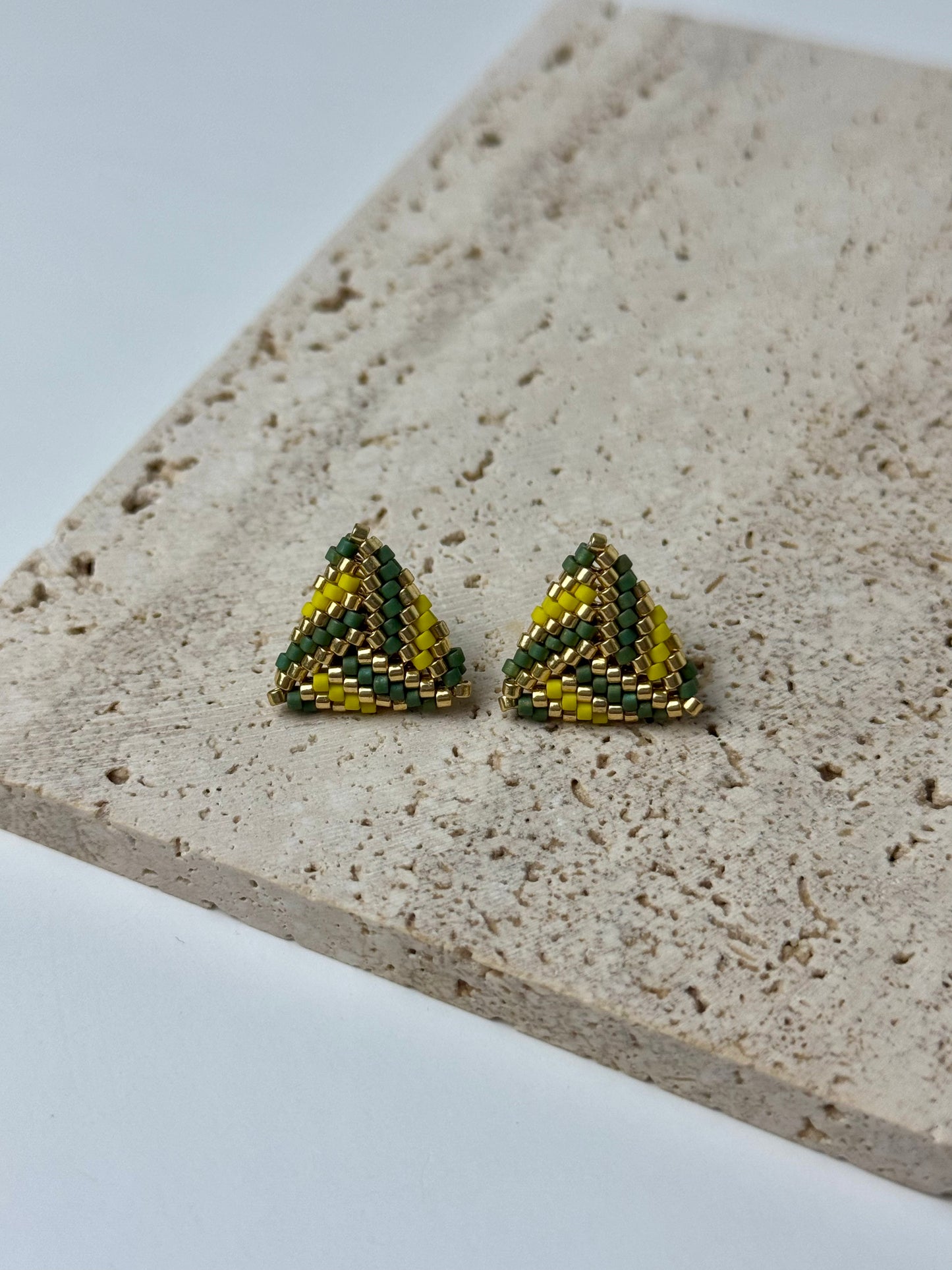 Triangle Studs Handwoven